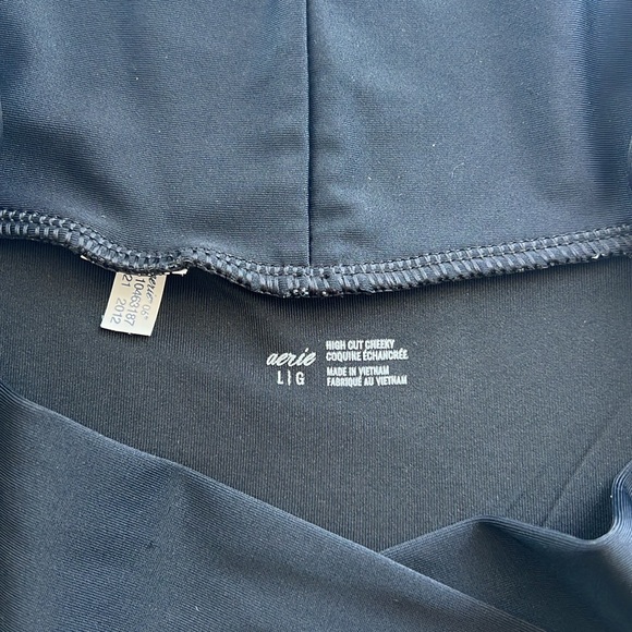 AERIE Black High Waist Bikini Bottom - Picture 11 of 12